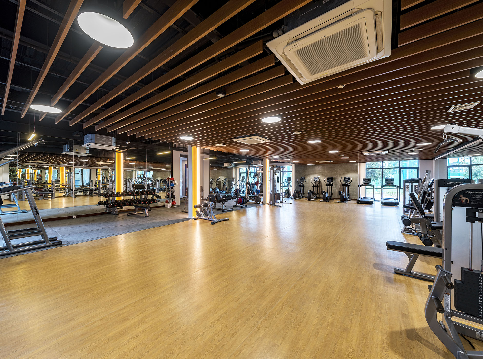 interior look of fitness center