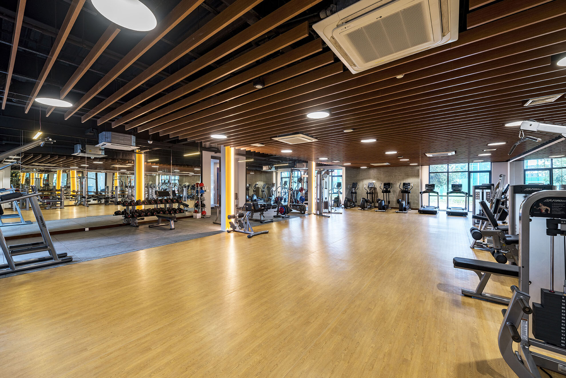 interior look of fitness center
