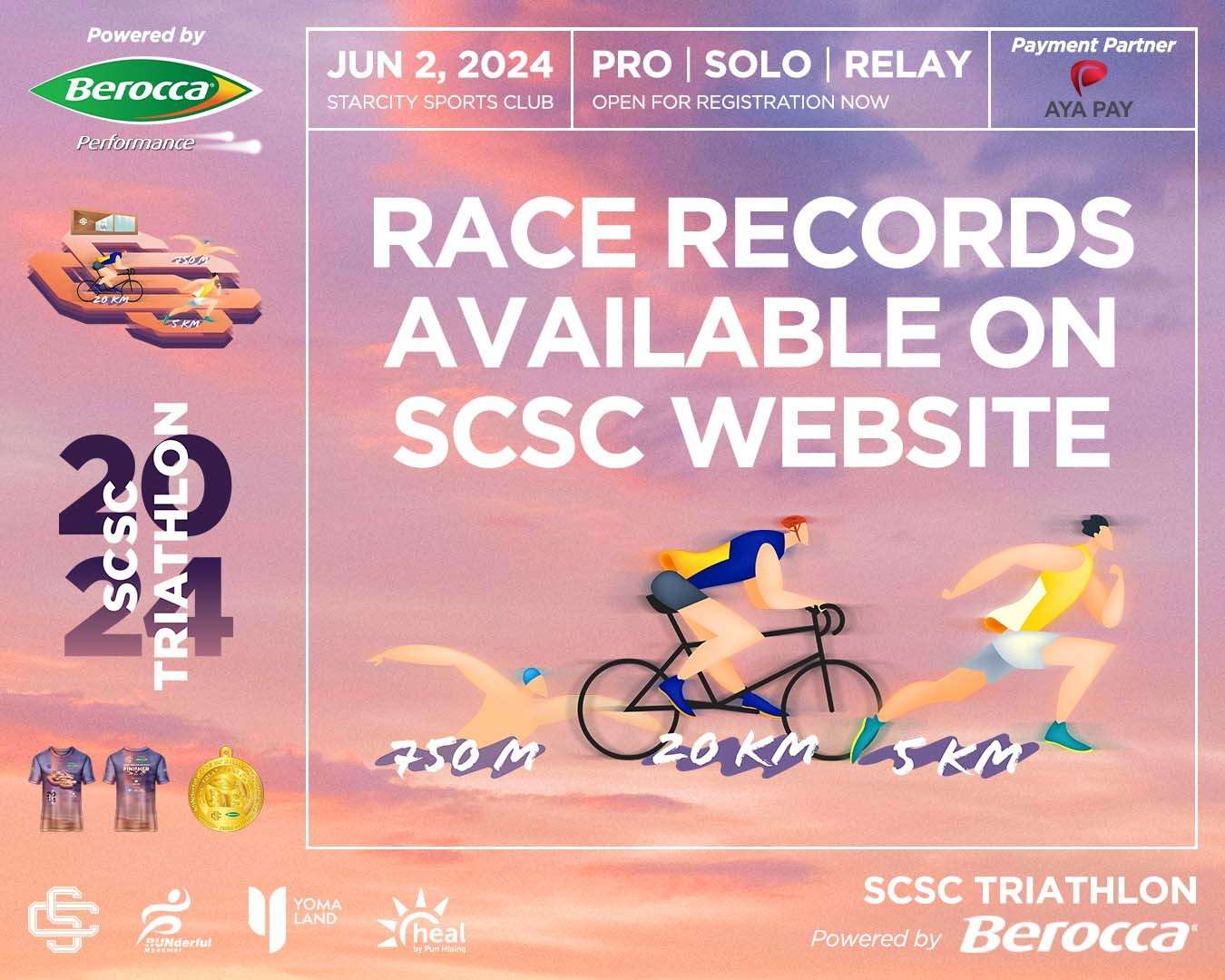 Scsc Reno SCSC Triathlon powered by Berocca - Race Records - StarCity Sports Club