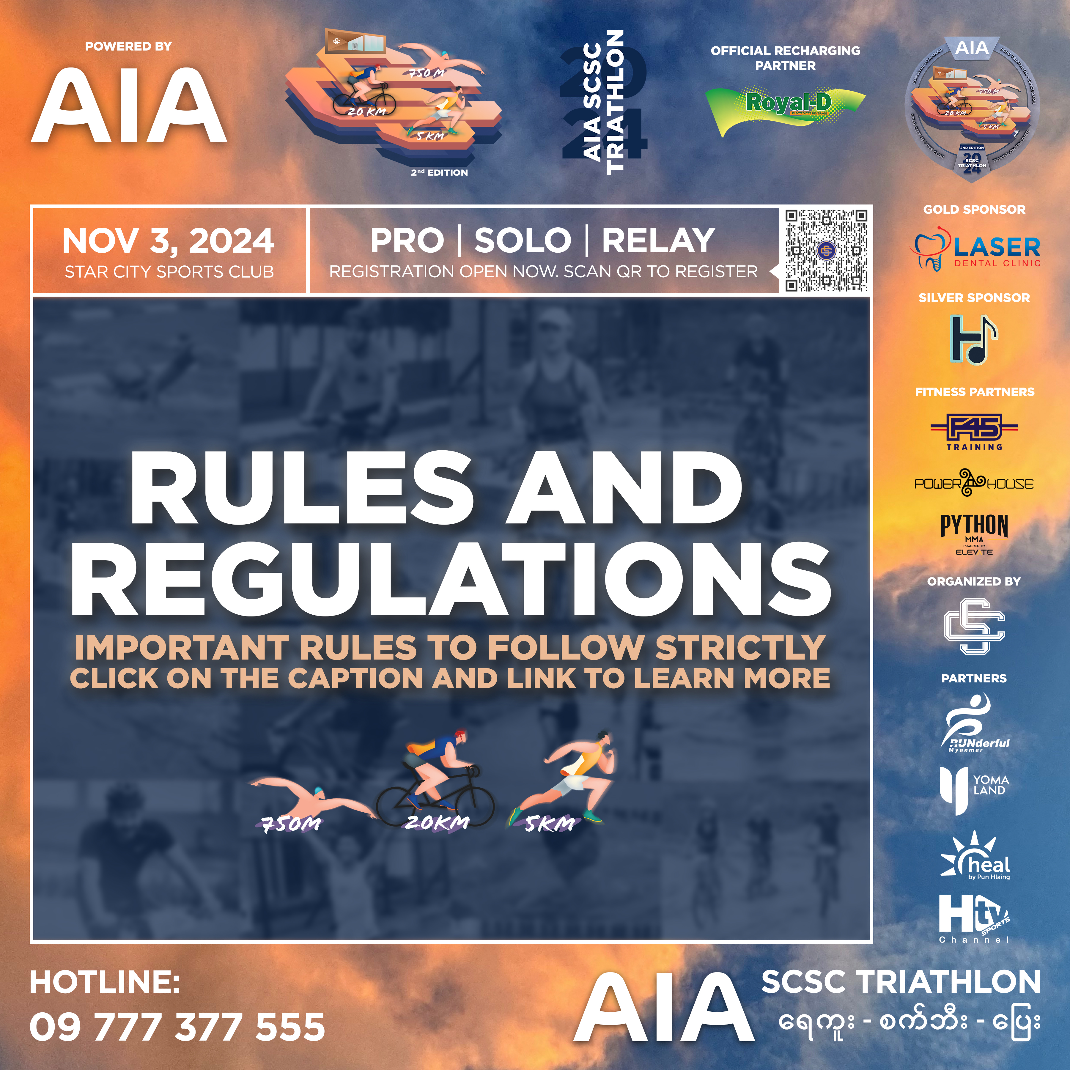 AIA SCSC Triathlon – Rules & Regulation